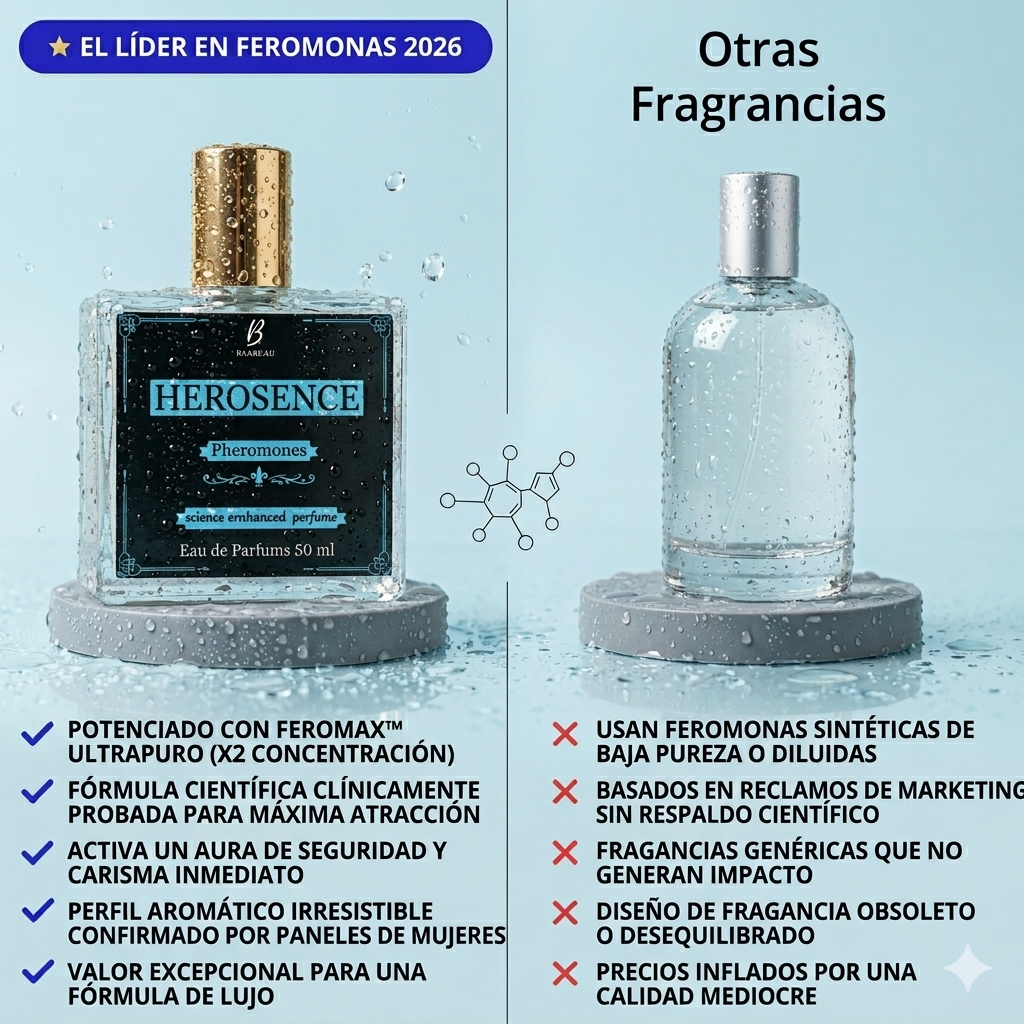 Herosence Azul 50ml, Aumenta Tu seguridad y Encanto✨