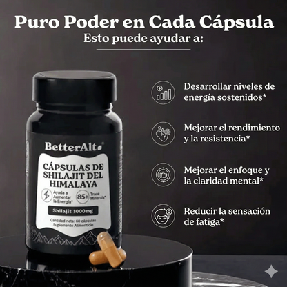 Shilajit BetterAlt – El Combustible Natural que Activa tu Energía, Mente y Rendimiento ⚡
